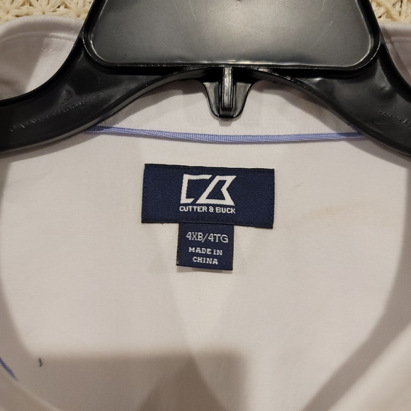 Cutter & Buck 4XB mens shirt button down white cotton new w tags outdoors - Picture 6 of 12